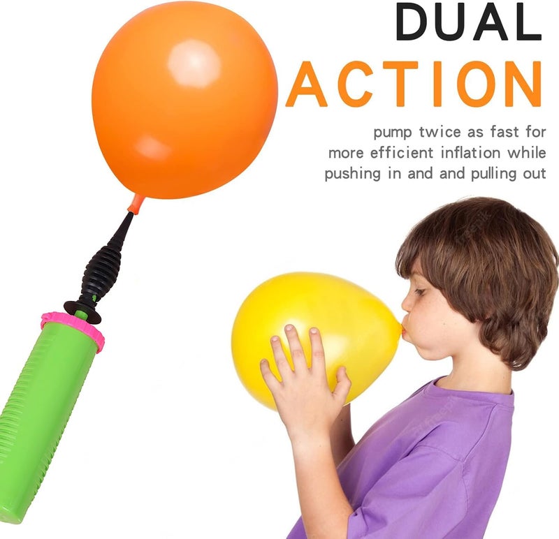 Hdeoops Balloon Pump Hand Held 2-Way Dual Action Air Pump for Balloons, Yoga Balls, Swimming Rings - Image 4